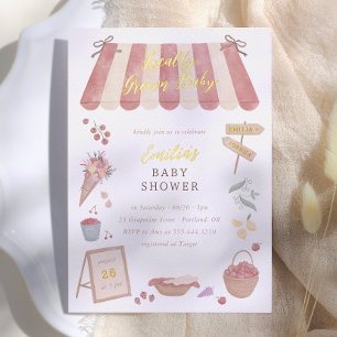 Foil Locally Grown Baby Farmers Market Baby Shower