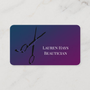 Foil Metal Black Gold Salon Hair Business Cards