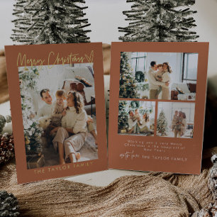 Foil Modern Elegant Photo Christmas Card