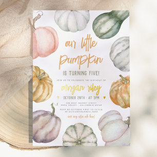 Foil Our Little Pumpkin Boho Fall Birthday Party