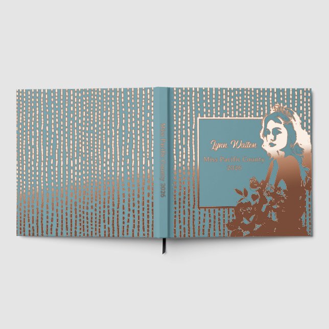 Foil Pageant Crown Photo Scrapbook-CSTM Title Foil Guest Book (Full)