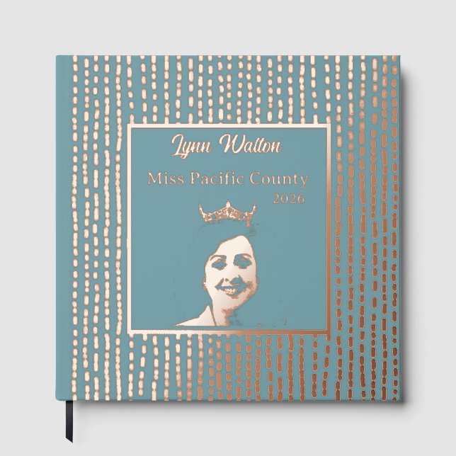 Foil Pageant Crown Photo Scrapbook-CSTM Title Guest Book (Front)