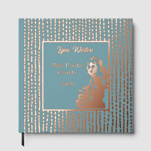 Foil Pageant Crown Photo Scrapbook-CSTM Title Guest Book