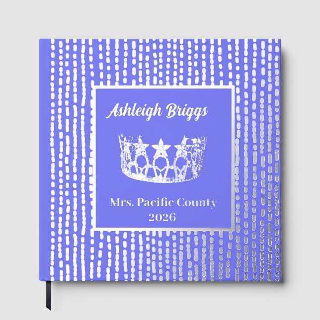 Foil Pageant Crown Photo Scrapbook with front text Guest Book (Front)