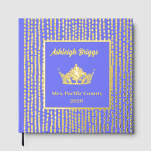 Foil Pageant Crown Photo Scrapbook with front text Guest Book