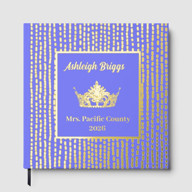 Foil Pageant Crown Photo Scrapbook with front text Guest Book (Front)