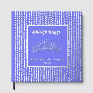 Foil Pageant Crown Photo Scrapbook with front text Guest Book