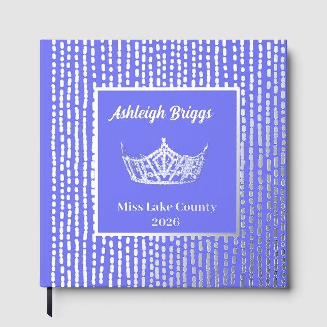 Foil Pageant Crown Photo Scrapbook with front text Guest Book (Front)