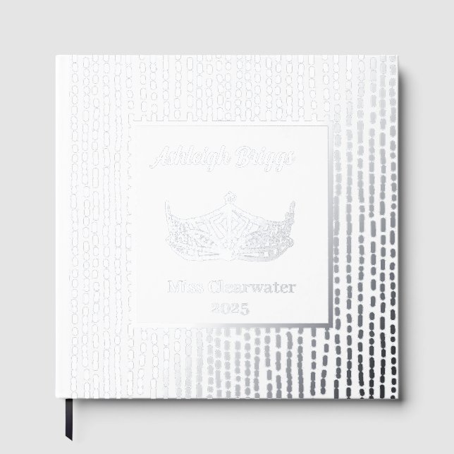 Foil Pageant Crown Photo Scrapbook with front text Guest Book (Front)