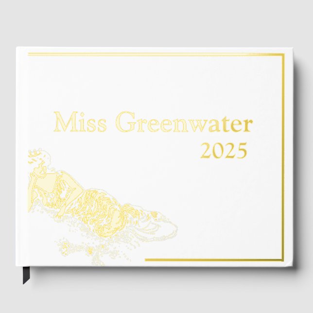 Foil Pageant photo & Scrapbook Retro Queen Guest Book (Front)