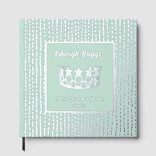 Foil Pageant Star Crown Photo Scrapbook front text Guest Book
