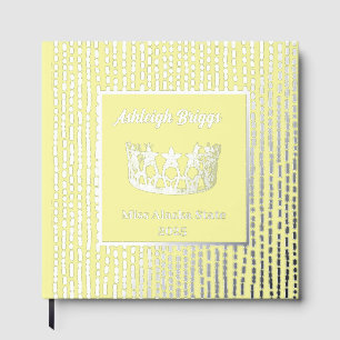 Foil Pageant Star Crown Photo Scrapbook front text Guest Book