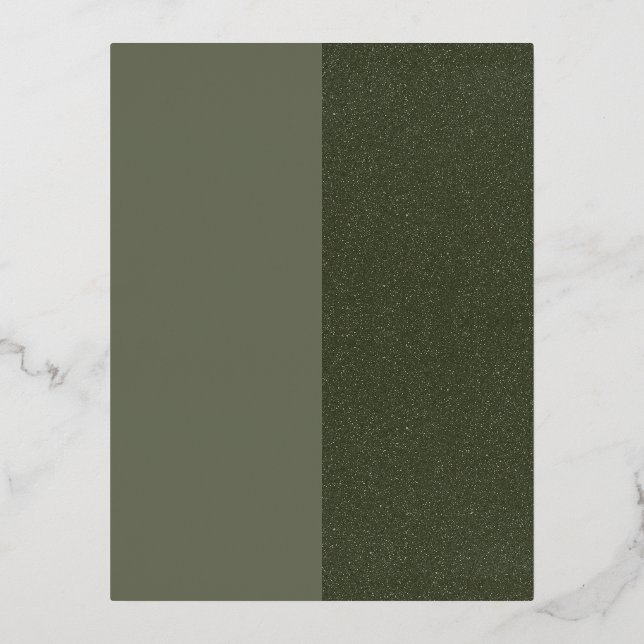 Foil Postcard Moss Green Split Right – Customise (Front)