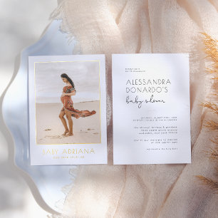 Foil Pressed   Boho Pregnancy Photo Baby Shower