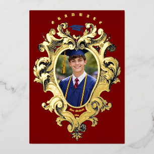 Foil Rococo Cartouche Photo Template Graduation