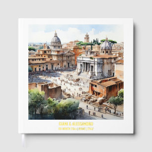 Foil Roman Forum Rome Italy watercolor event Guest Book