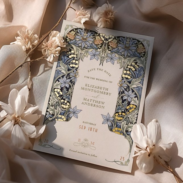 Foil Save the Date Card Victorian Elegance Wedding (Creator Uploaded)