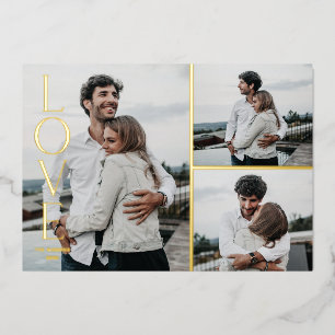 Foil Simply Love Valentine's Day 3-Photo Card