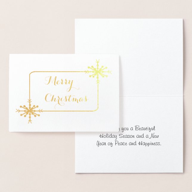 Foil Snowflakes Christmas Card (Display)