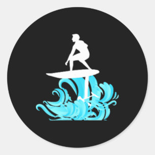 Foil-surfing Hydrofoil Board Funny Gift For Surfer Classic Round Sticker