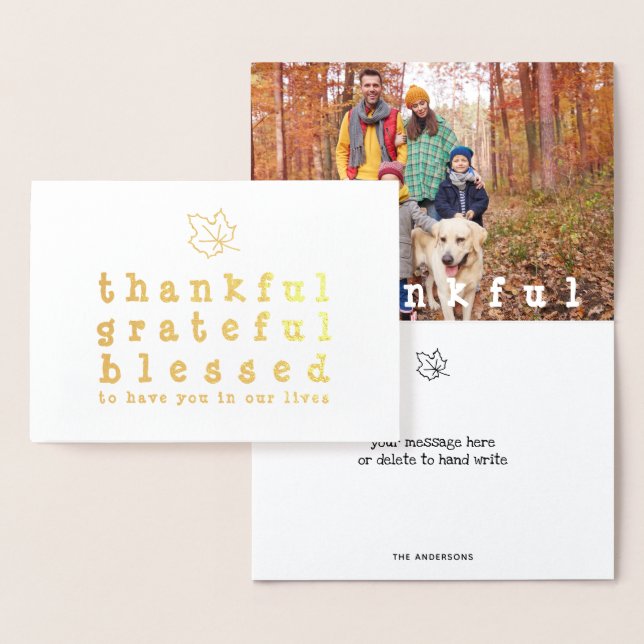Foil  Thanksgiving Greeting Foil Card (Display)