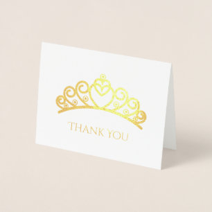 Foil Tiara Thank You Card