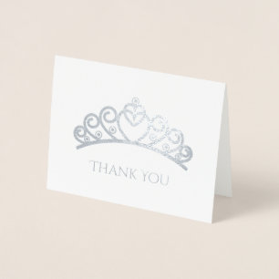 Foil Tiara Thank You Card