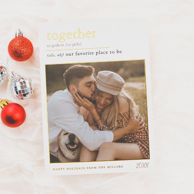 Foil Together Dictionary Christmas Holiday Photo (Creator Uploaded)