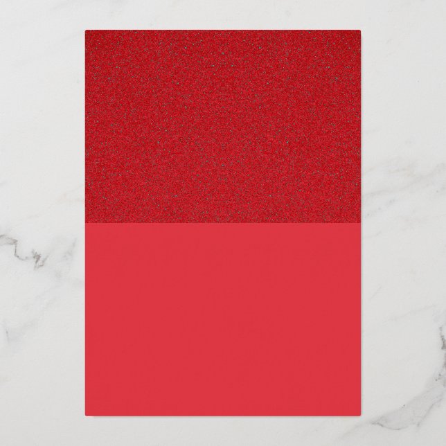 Foil Top Tomato Red Custom Invitation (Front)