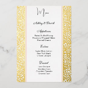 Foil Wedding Menu Card