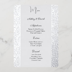 Foil Wedding Menu Card