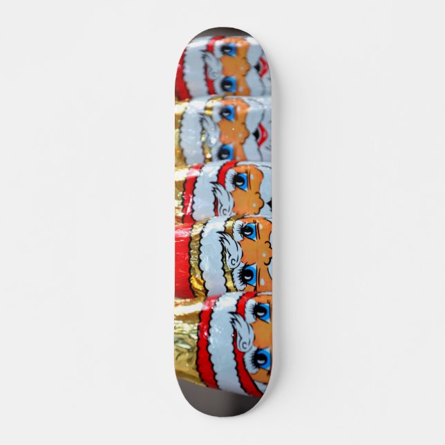 Foil Wrapped Santa's Skateboard (Front)