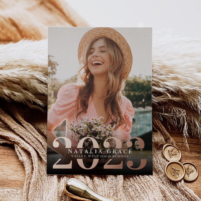 Foil Year | Vertical Photo Graduation Announcement (Creator Uploaded)