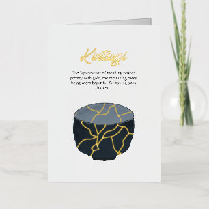 Foiled Kintsugi Golden Joinery Encouragement Card
