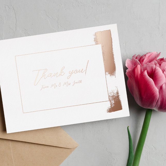 Foiled thank you wedding card (Creator Uploaded)