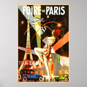Foire de Paris Tour Eiffel Poster New Reproduction