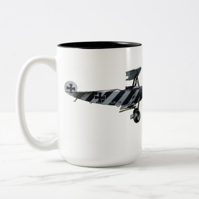 Fokker DR1 239/17 Mug! Two-Tone Coffee Mug (Left)