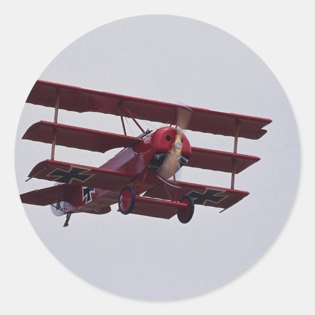 Fokker DR.1 Triplane Classic Round Sticker (Front)