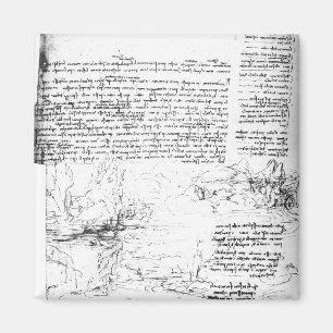 Fol.145v-a, page from Da Vinci's notebook Magnet