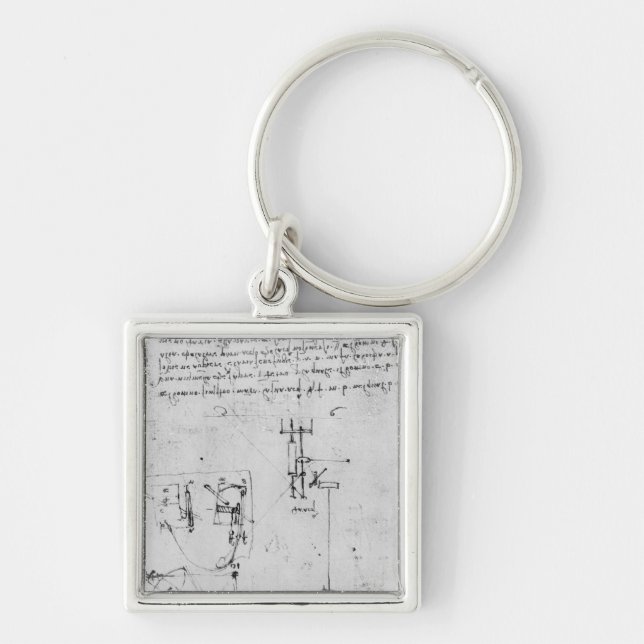 Fol. 46v, from the Codex Forster III, 1480s-1494 Key Ring (Front)