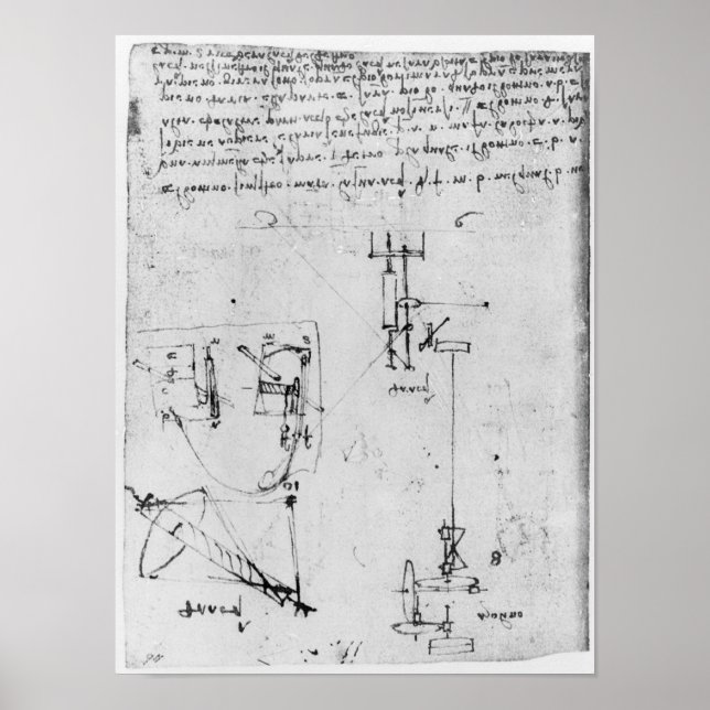 Fol. 46v, from the Codex Forster III, 1480s-1494 Poster (Front)