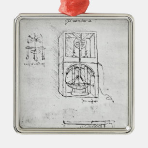 Fol. 54r from Paris Manuscript B, 1488-90 Metal Ornament