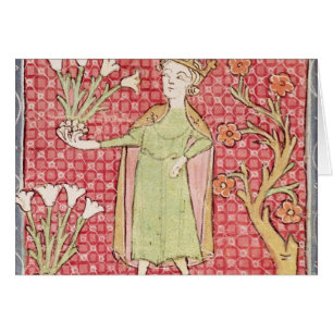 Fol.58v April: Picking Flowers