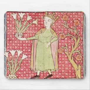 Fol.58v April: Picking Flowers Mouse Pad