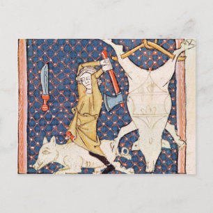 Fol.59v December: Killing Pigs Postcard