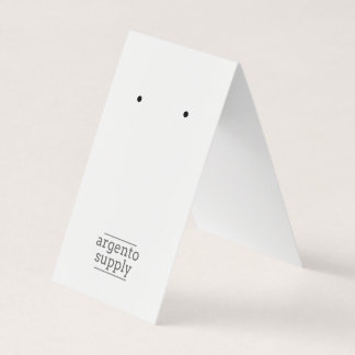 Fold Over Earring Card With Logo at Bottom