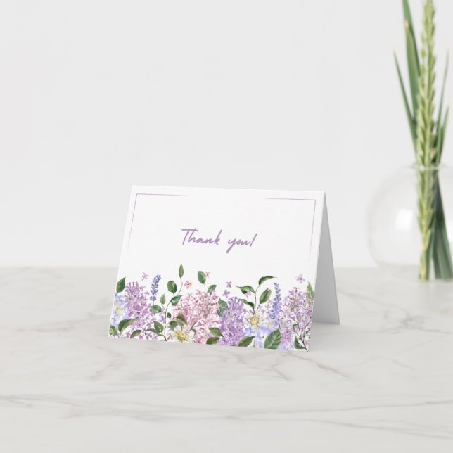 Foldable Floral Thank You Card (Front)