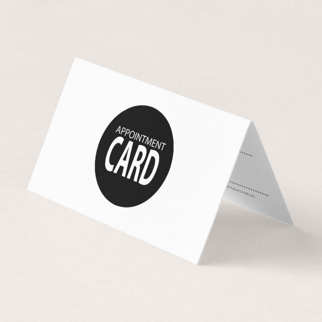 folded appointment card (Front)