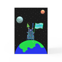 Folded Birthday Card Alien fun by Jo Images