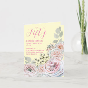 Folded Birthday card invitation blank inside